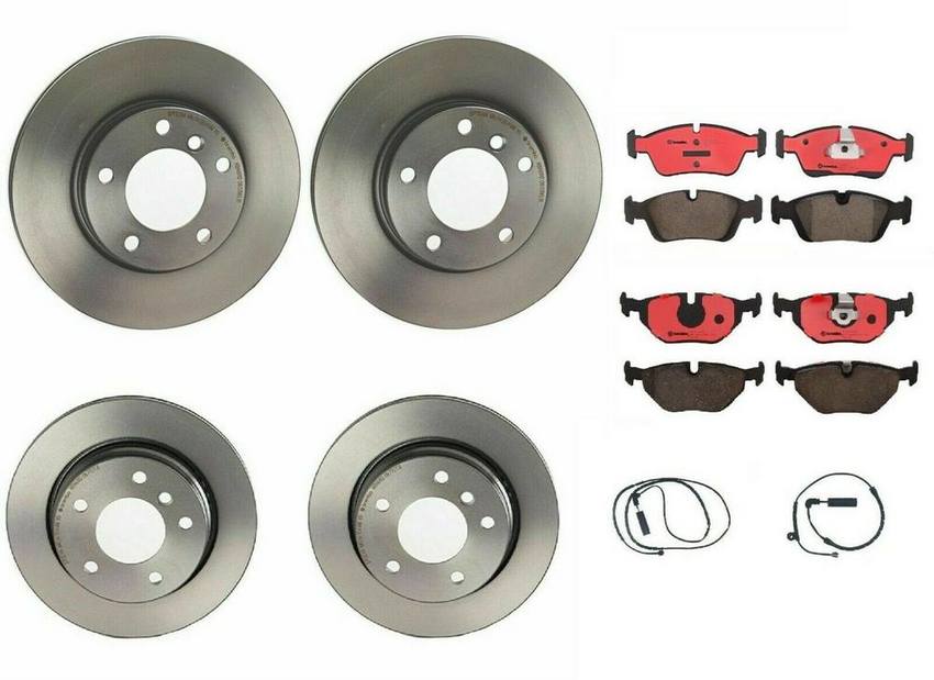 BMW Brembo Brake Kit - Pads &  Rotors Front and Rear (286mm/276mm) (Ceramic) 34351164371 - Brembo 1638853KIT